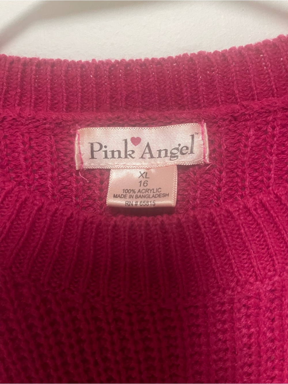 Women's Raspberry Heart Knit Sweater - Picture 3 of 3